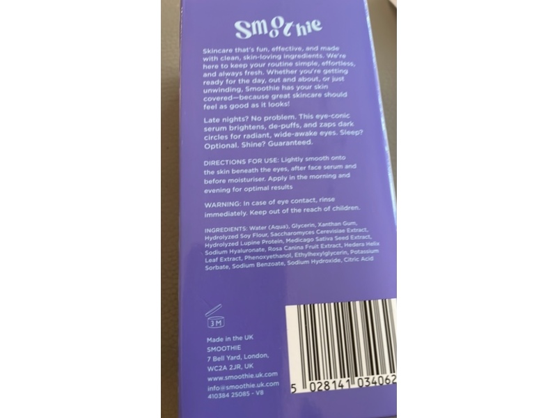 Smoothie Eye Serum, 1.01 fl oz/30 mL