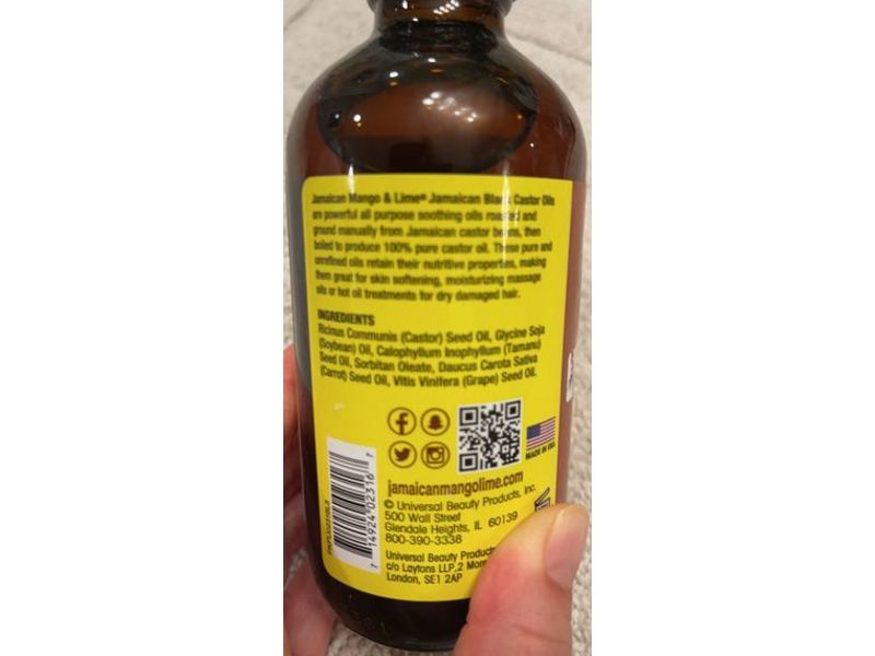 Jamaican Mango & Lime Black Castor Oil Original, 8 fl oz/ 237 mL