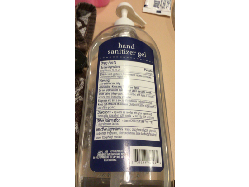 Greenbrier Hand Sanitizer Gel, 42 fl oz/1.24 L