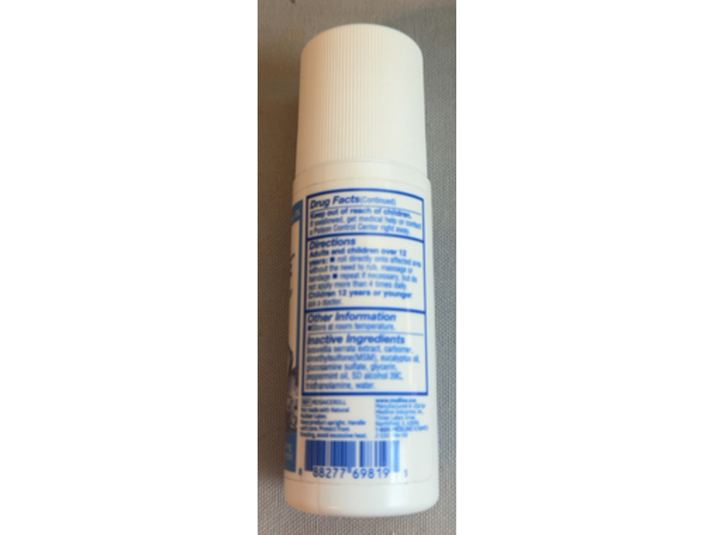 Medline Activice Temporary Pain Reliever Roll On, Cooling Menthol, 3 fl oz/88 mL