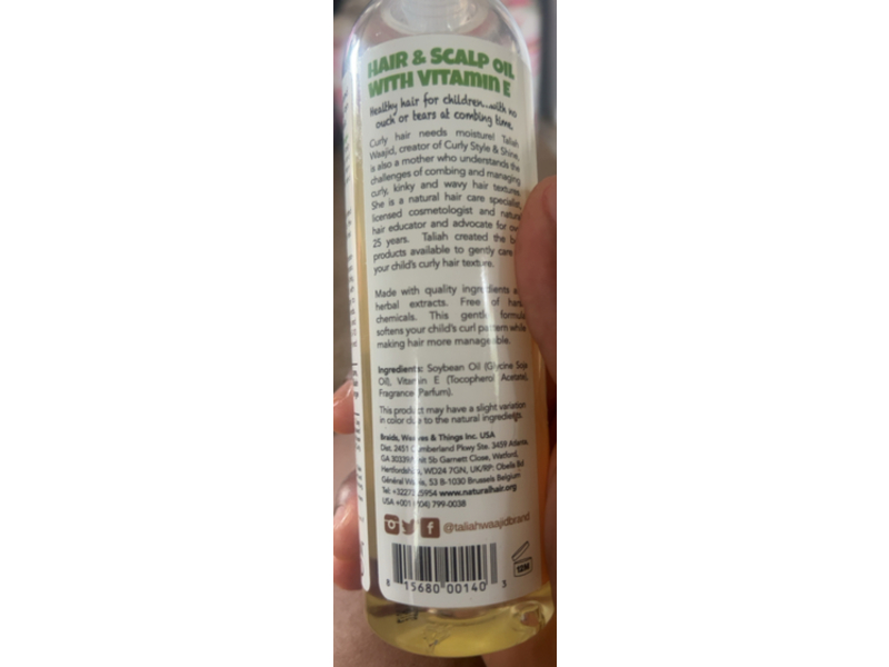 Taliah Waajid Kinky Wavy Natural Hair & Scalp Oil, Vitamin - E, 8 fl oz/236 mL