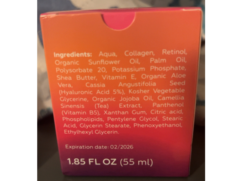 Moonrin Moisturizer Face Cream, Retinol & Collagen, 1.85 fl oz/55 mL