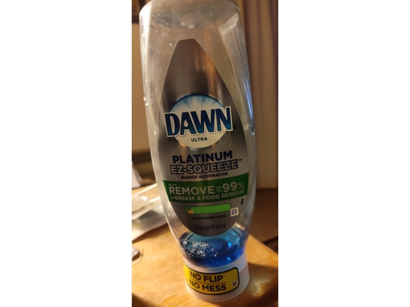 Dawn Platinum Ez-Squeeze Ultra Dishwashing Bleach, Green Papaya Scent, 18 fl oz/532 mL