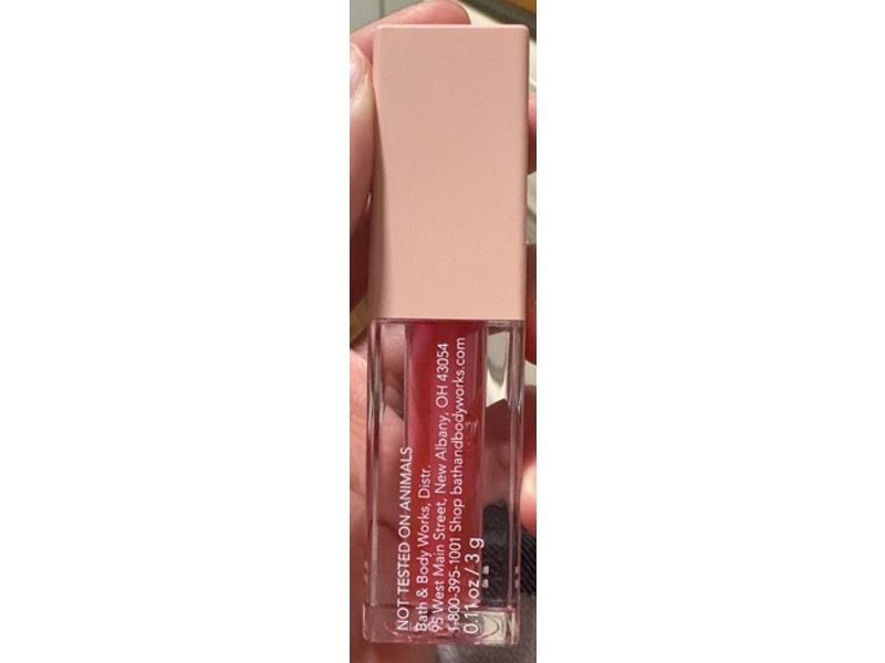 Bath & Body Works Lip Oil, Bubblegum Pink, 0.11 oz/3 g