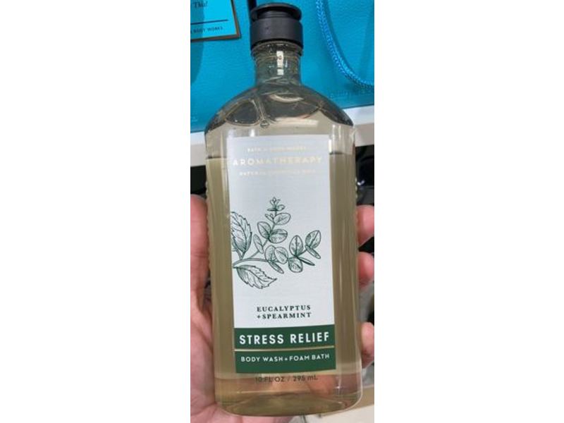 Bath & Body Works Aromatherapy Stress Relief Body Wash + Foam Bath, Eucalyptus + Spearmint, 10 fl oz/295 mL