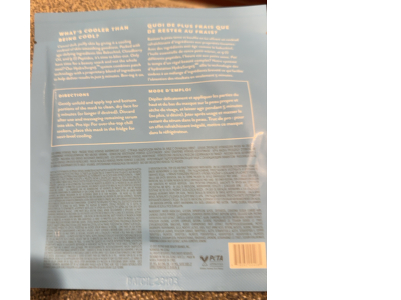 Patchology Serve Chilled On Ice Hydrogel Firming Face Mask, 1.05 oz/30 g, 1 Count