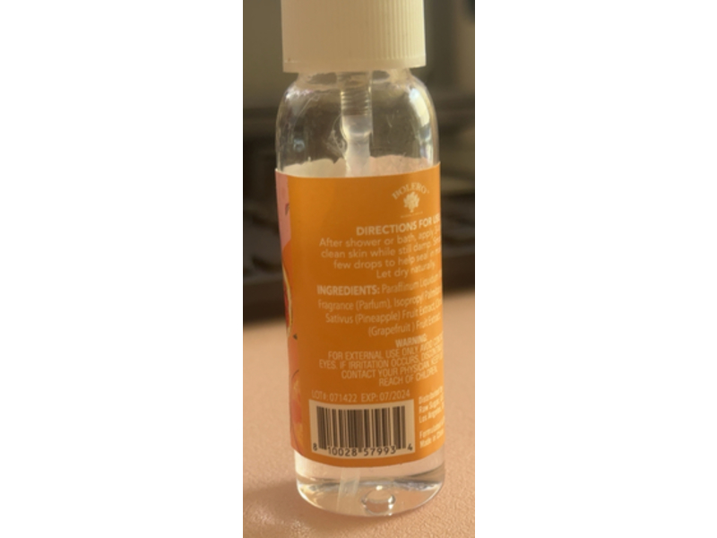 Bolero Soothing Body Oil, Pink Pineapple + Grapefruit, 1 fl oz/29.5 mL