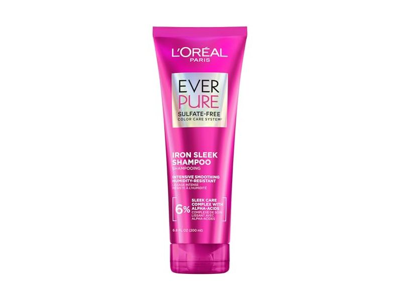 L'Oreal Paris Iron Sleek Intensive Smoothing Shampoo, 6.8 fl oz/200 mL