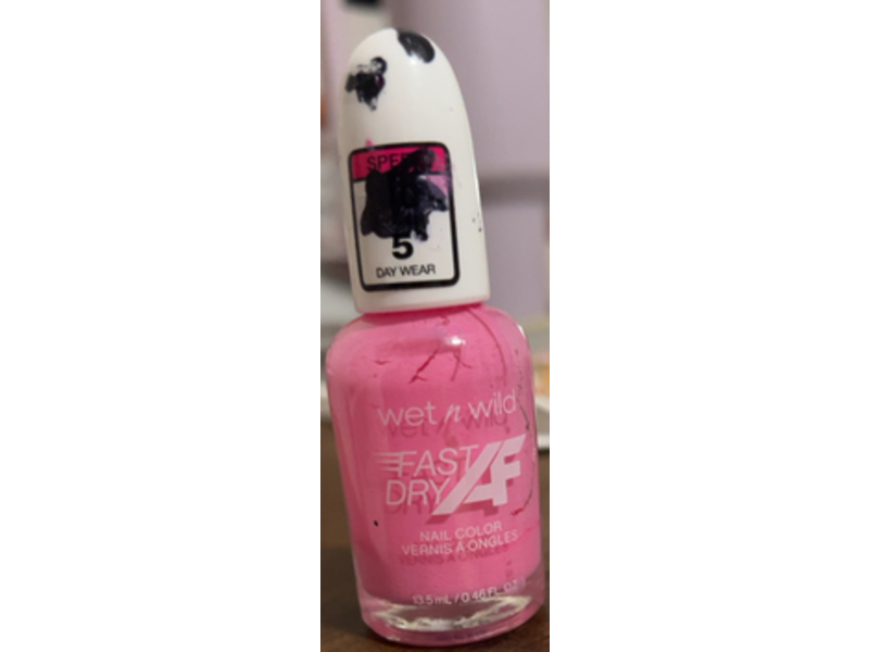 Wet N Wild Fast Dry AF Nail Polish Color, Pink Heels On The Beach, 0.46 fl oz/13.5 mL