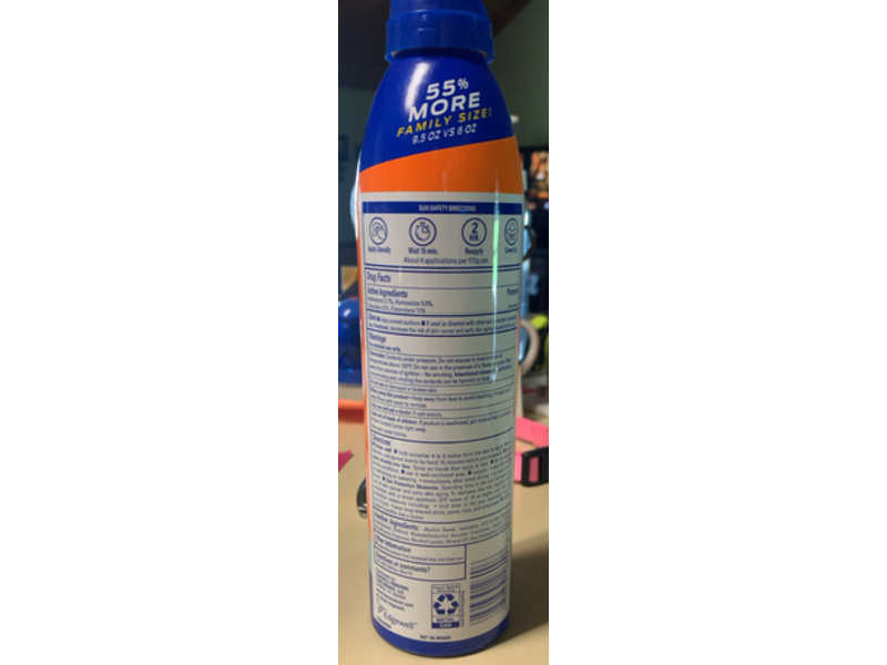 Banana Boat Sport Coolzone Clear Sunscreen Spray, SPF 50+, 9.5 oz/269 g