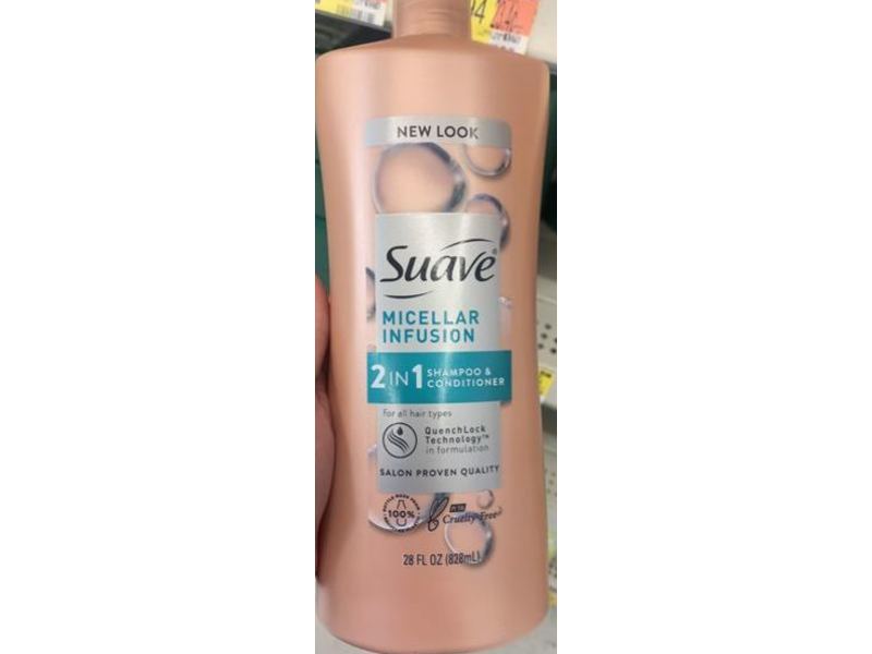 Suave Micellar Infusion 2 In 1 Shampoo & Conditioner, 28 fl oz/828 mL