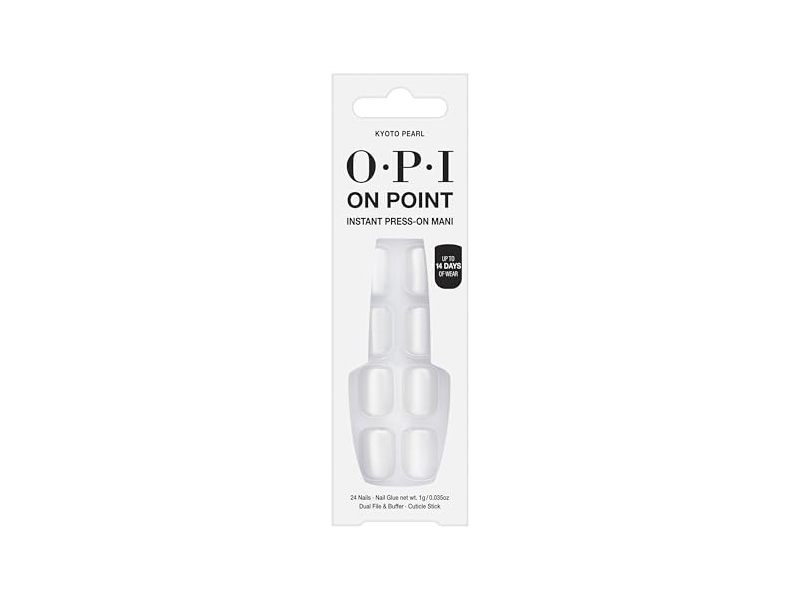OPI On Point Press On Nails, Kyoto Pearl, 0.035 fl oz/1 g, 24 Count