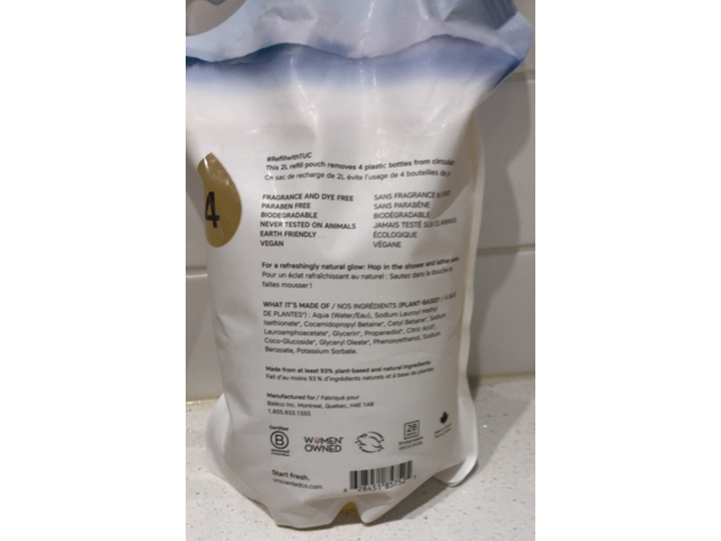 The Unscented Company Body Soap, Savon Corps, 67.6 fl oz/2 L