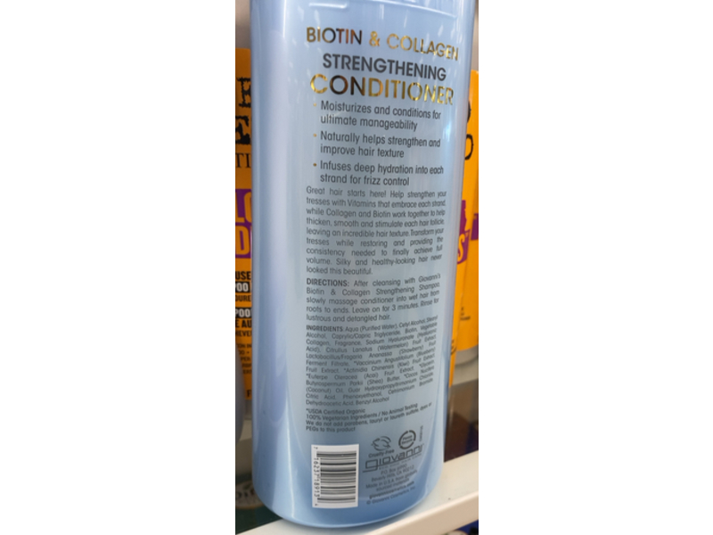 Giovanni Biotin & Collagen Strengthening Conditioner, 24 fl oz/710 mL