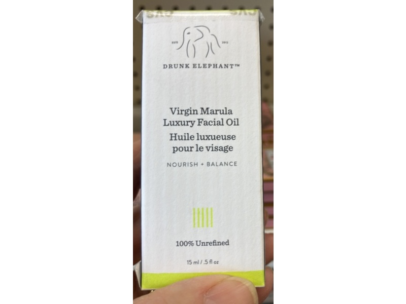 Drunk Elephant Luxury Facial Oil, Virgin Marula, 0.5 fl oz/15 mL