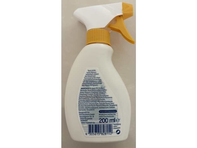Rossmann Babydream Sunscreen Spray, SPF 50+, 200 mL