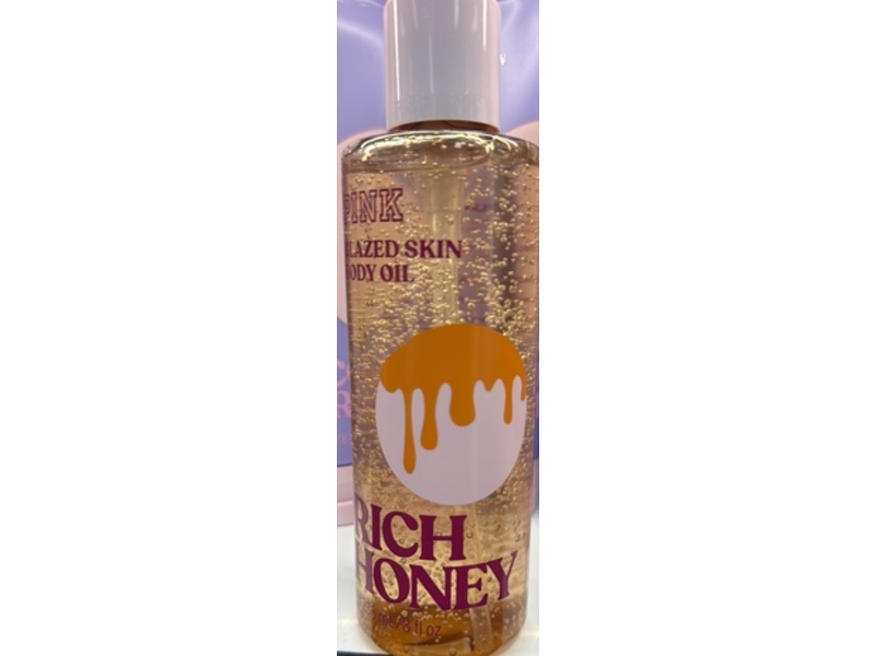 Victoria's Secret Pink Glazed Skin Body Oil, Rich Honey, 8 fl oz/236 mL