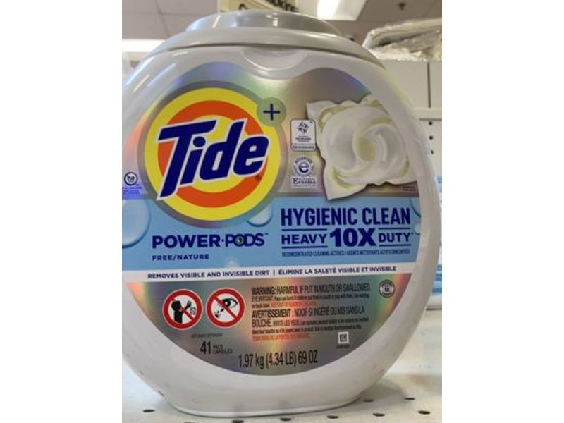 Tide Plus Hygienic Clean 10X Heavy Duty Power Pods, 69 oz/1.97 kg, 41 Count