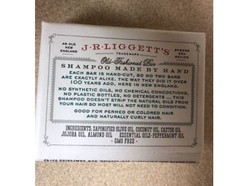 J.R.Liggett Shampoo Bar, Jojoba & Peppermint, 3.5 oz/95 g