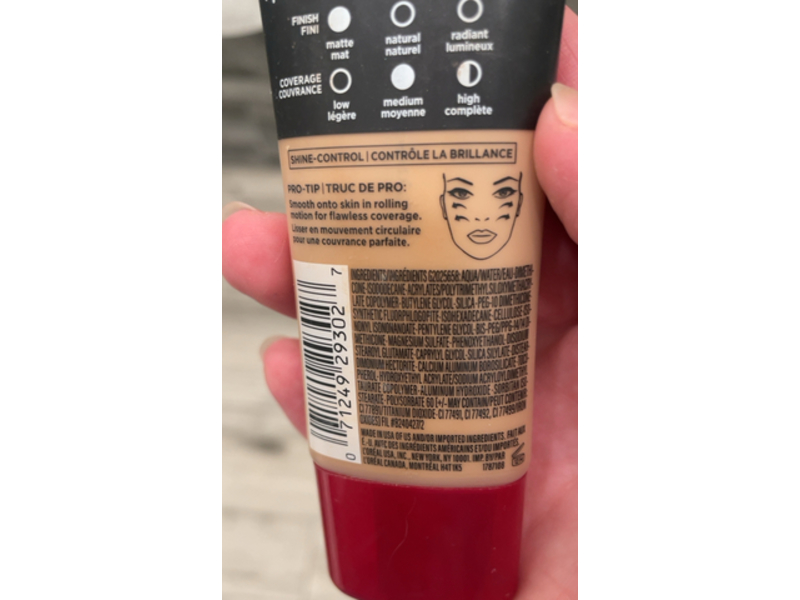 L'Oreal Paris Infallible Pro-Matte Foundation Makeup, Natural Buff, 1 fl oz/30 mL