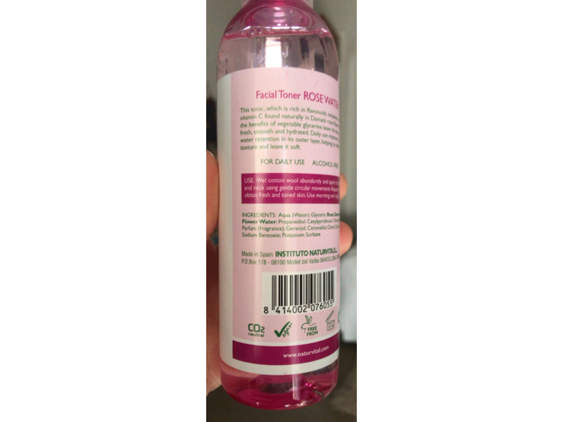 Naturvital Rose Water Tonic, Vegetable Glycerine, 6.7 fl oz/200 mL