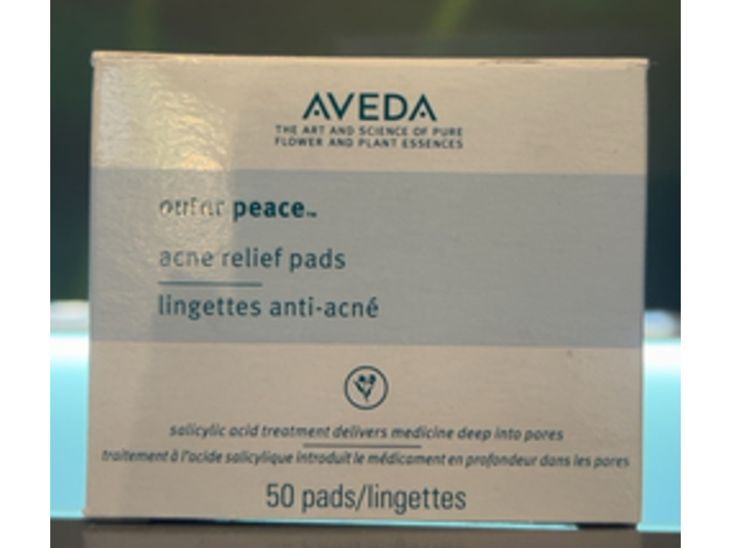 Aveda Outer Peace Acne Relief Pads, Salicylic Acid, 50 Count