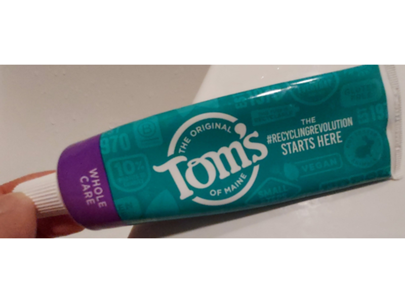 Tom's Of Maine Whole Care Anticavity Toothpaste, Peppermint, 4.0 fl oz/113 g