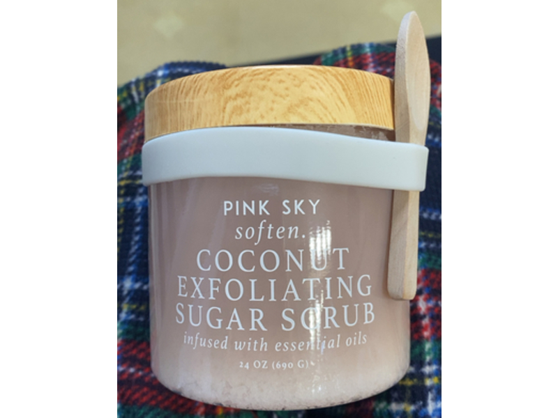 Pink Sky Soften Exfoliating Sugar Scrub, Coconut, 24 oz/690 g