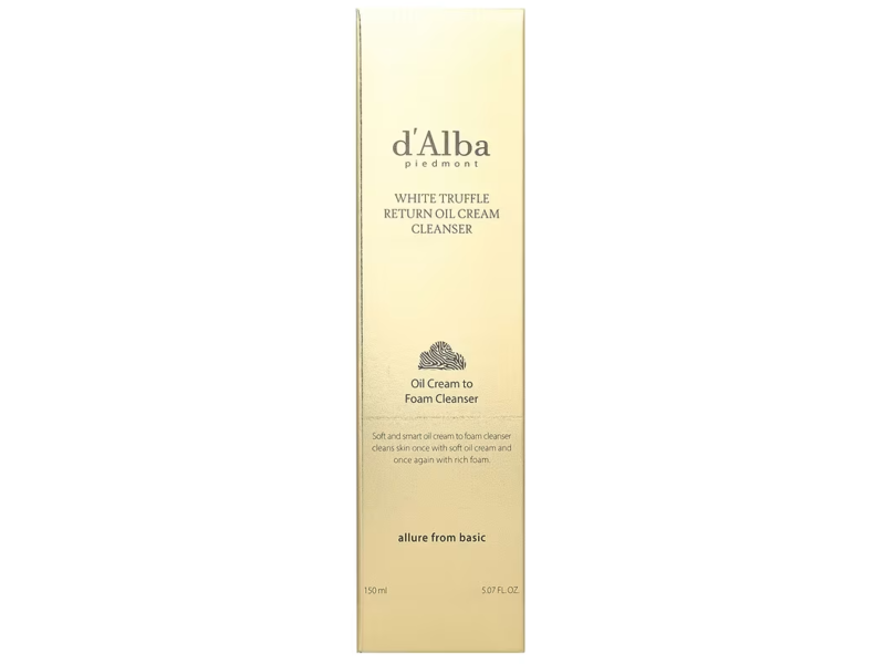 D'alba Piedmont White Truffle Return Oil Cream Cleanser, 5.07 fl oz/150 mL