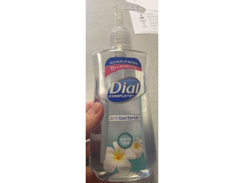 Dial Complete Liquid Antibacterial Hand Soap, White Tea, 11 fl oz/325 ml, Pack Of 4