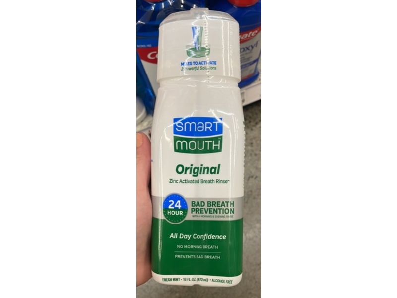 SmartMouth Original Activated Breath Rinse, Fresh Mint, 16 fl oz/473 mL