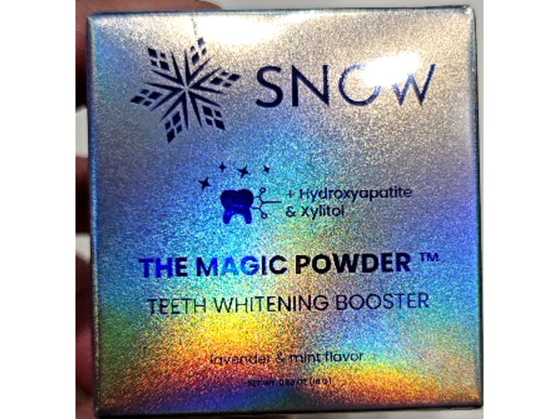 Snow The Magic Powder Teeth Whitening Booster, Lavender & Mint Flavor, 0.63 oz/18 g