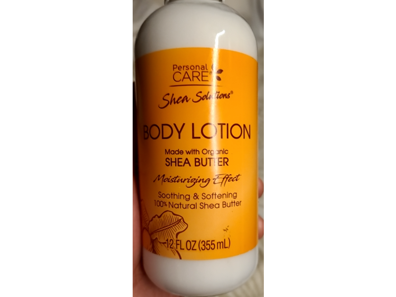 Personal Care Shea Solutions Body Lotion, Organic Shea Butter,12 fl oz/355 mL