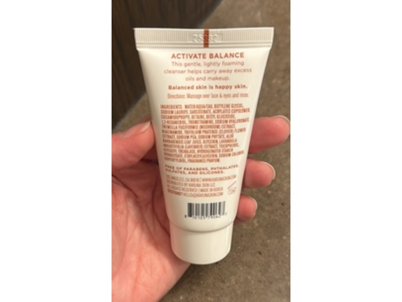 Karuna Balancing Cleanser, Red Clover + Snow Mushroom, 1.69 fl oz/50 mL