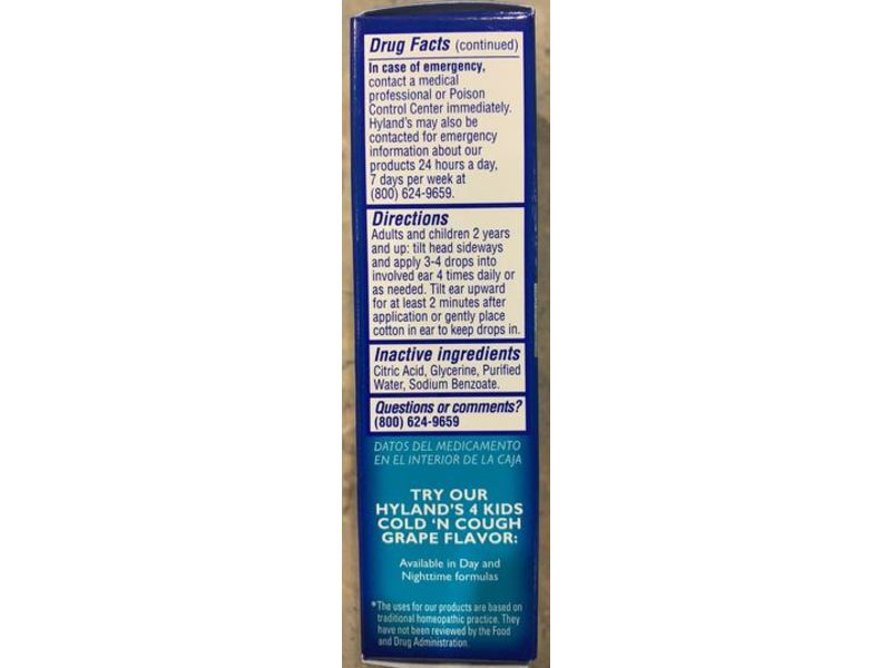 Hyland's Earache Drops, Homeopathic, 0.33 fl oz/10 mL