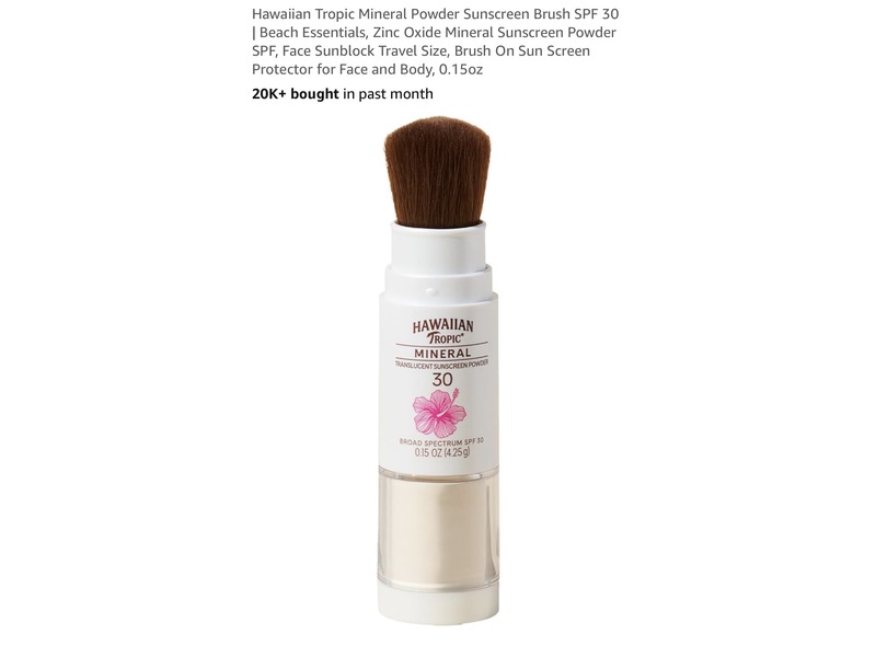 Hawaiian Tropic Mineral Translucent Powder Sunscreen Brush, SPF 30, 0.15 fl oz/4.25 g
