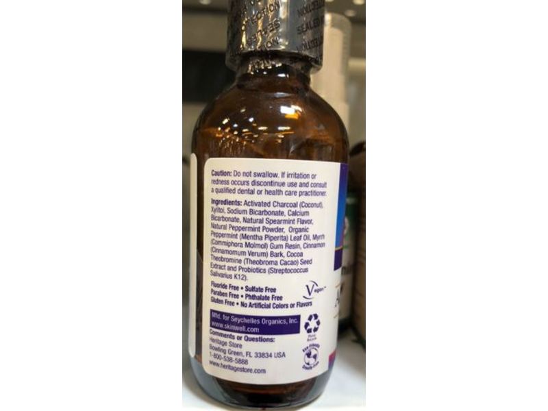 Heritage Store Activated Charcoal Whitening Tooth Powder, Natural Mint, 1.3 oz