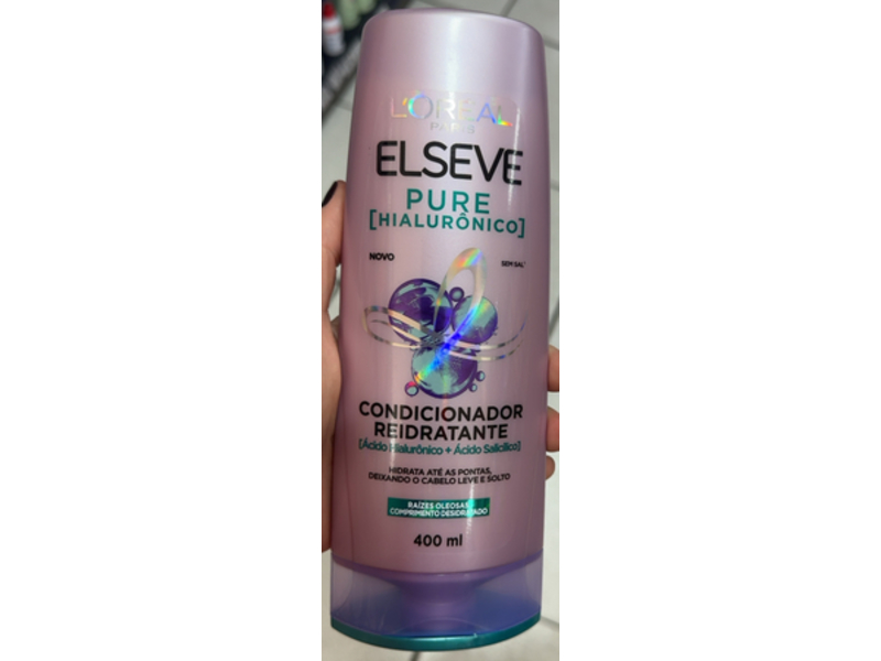L'Oréal Paris Elseve Pure Hyaluronic Rehydrating Conditioner, 400 mL