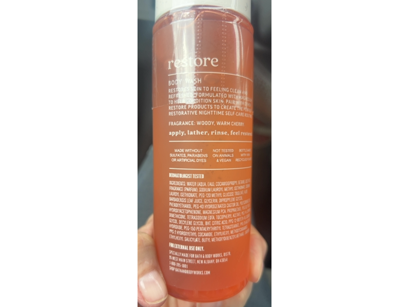 Bath & Body Works Restore Body Wash, Magnesium, 8 fl oz/236 mL