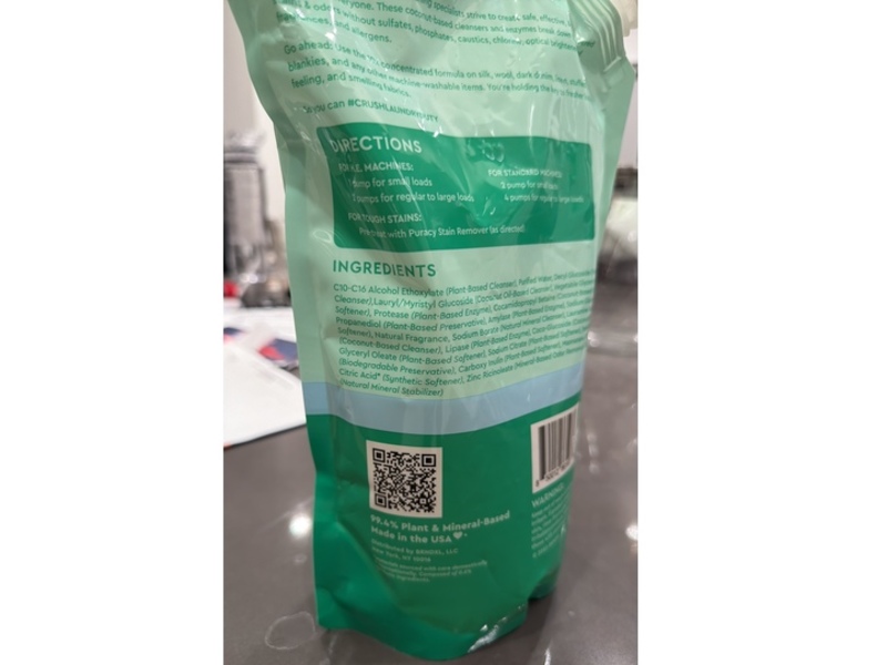 Puracy Laundry Detergent Refill, Fresh Linen, 192 Loads 48 fl oz/1418 mL