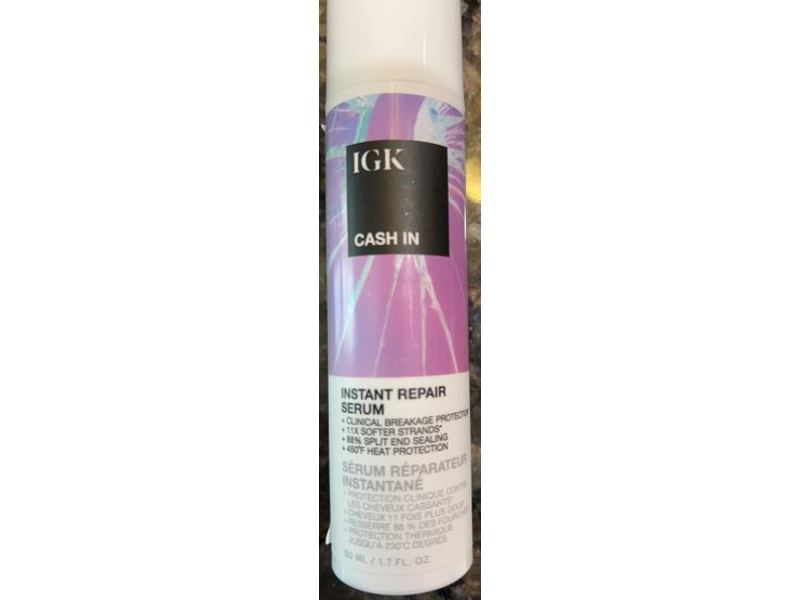 IGK Cash In Instant Repair Serum, 1.7 fl oz/50 mL