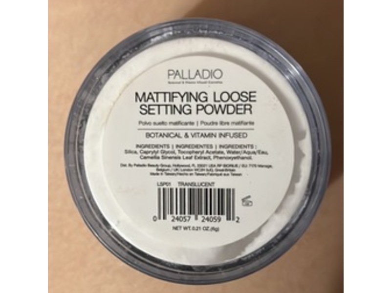 Palladio 4 Ever+Ever Mattifying Loose Setting Powder, Translucent, 0.21 oz/6 g
