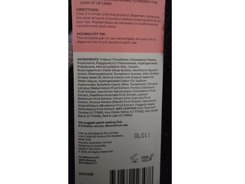 MCo Beauty Lip Plump 4-In-1 Hydrating Lip Plump, Nude Pink, 0.07 oz/2 g