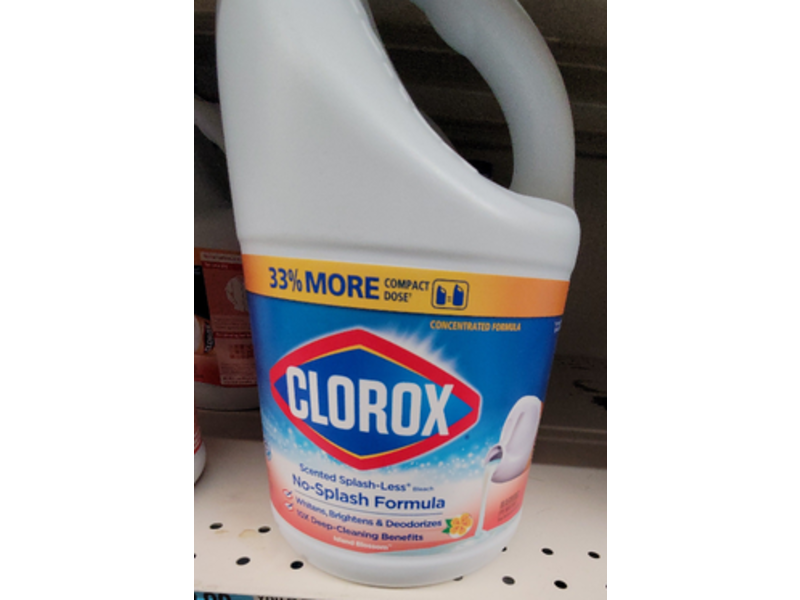 Clorox Scented Splash-Less Bleach, Island Blossom, 77 fl oz/2.28 L