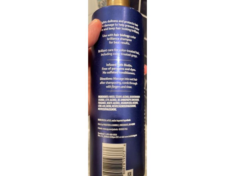 Hair Biology Vivid & Protected Color Brilliance Conditioner, Sulfate Free, 12.8 fl oz/380 mL