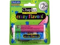 Chap Ice Crazy Lip Balm, Watermelon & Blue Raspberry, 0.28 oz/8 g, Pack Of 2 - Image 2