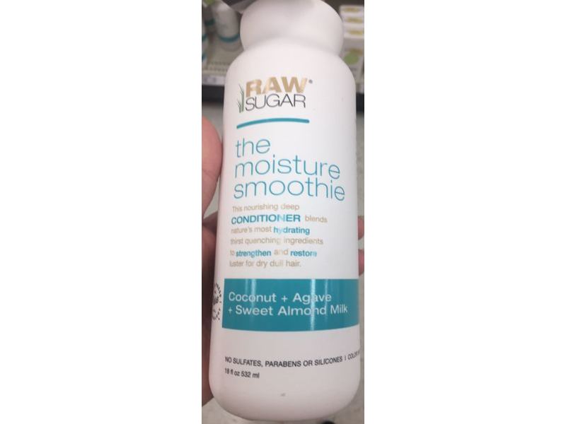 Raw Sugar The Moisture Smoothie Conditioner, Coconut + Agave + Sweet Almond Milk, 18 fl oz/532 mL