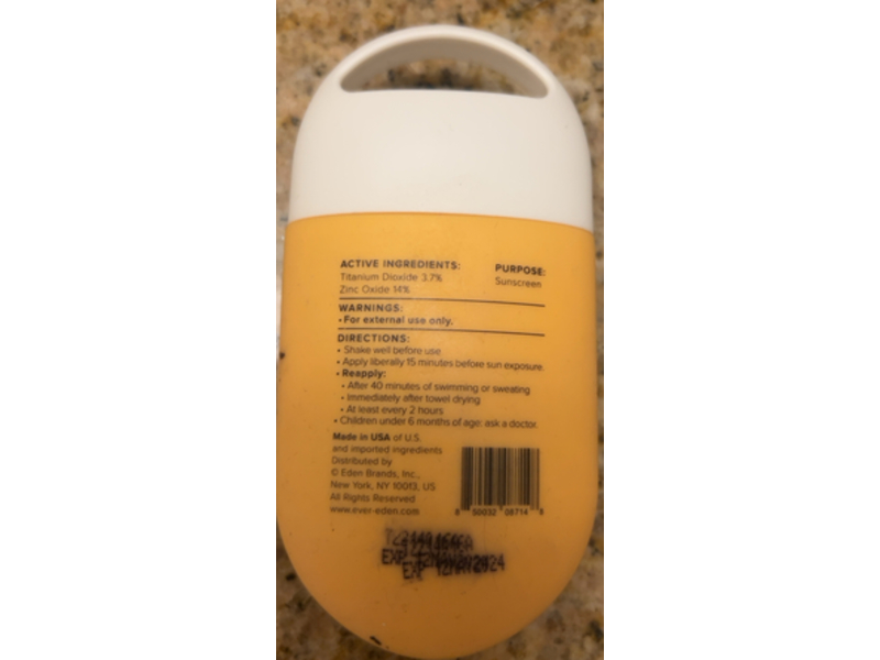 Evereden Premium Mineral Sunscreen Lotion, SPF 50, 2 fl oz/60 mL