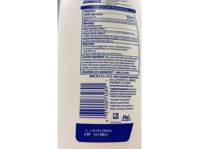 Head & Shoulders Smooth & Silky 2-in-1 Shampoo & Conditioner, 31.4 fl oz/936 mL