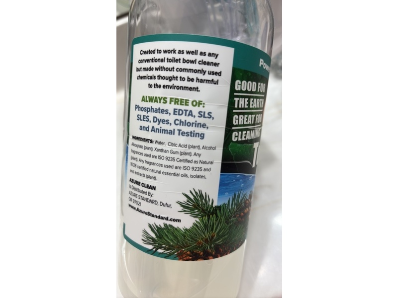Azure Clean Toilet Bowl Cleaner, Pine Fragrance, 32 fl oz